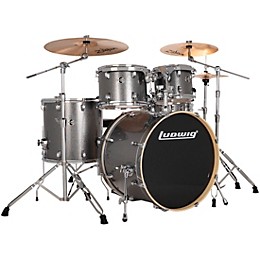 Ludwig Evolution 5-Piece Drum Set With 22" Bass Drum and Zildjian I Series Cymbals Platinum