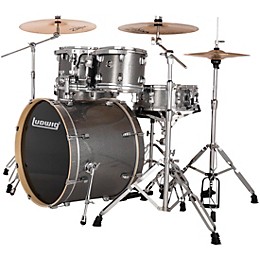 Ludwig Evolution 5-Piece Drum Set With 22" Bass Drum and Zildjian I Series Cymbals Platinum