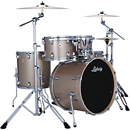 Ludwig Evolution 5-Piece Drum Set With Zildjian I Series Cymbals - Prosecco Sparkle