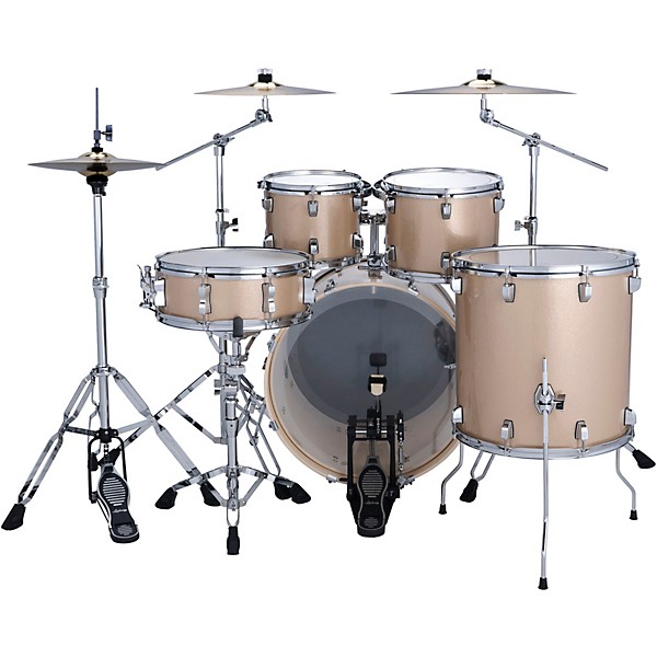 Ludwig Evolution 5-Piece Drum Set With Zildjian I Series Cymbals - Prosecco Sparkle