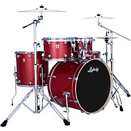 Ludwig Evolution 5-Piece Drum Set With Zildjian I Series Cymbals - Crimson Sparkle