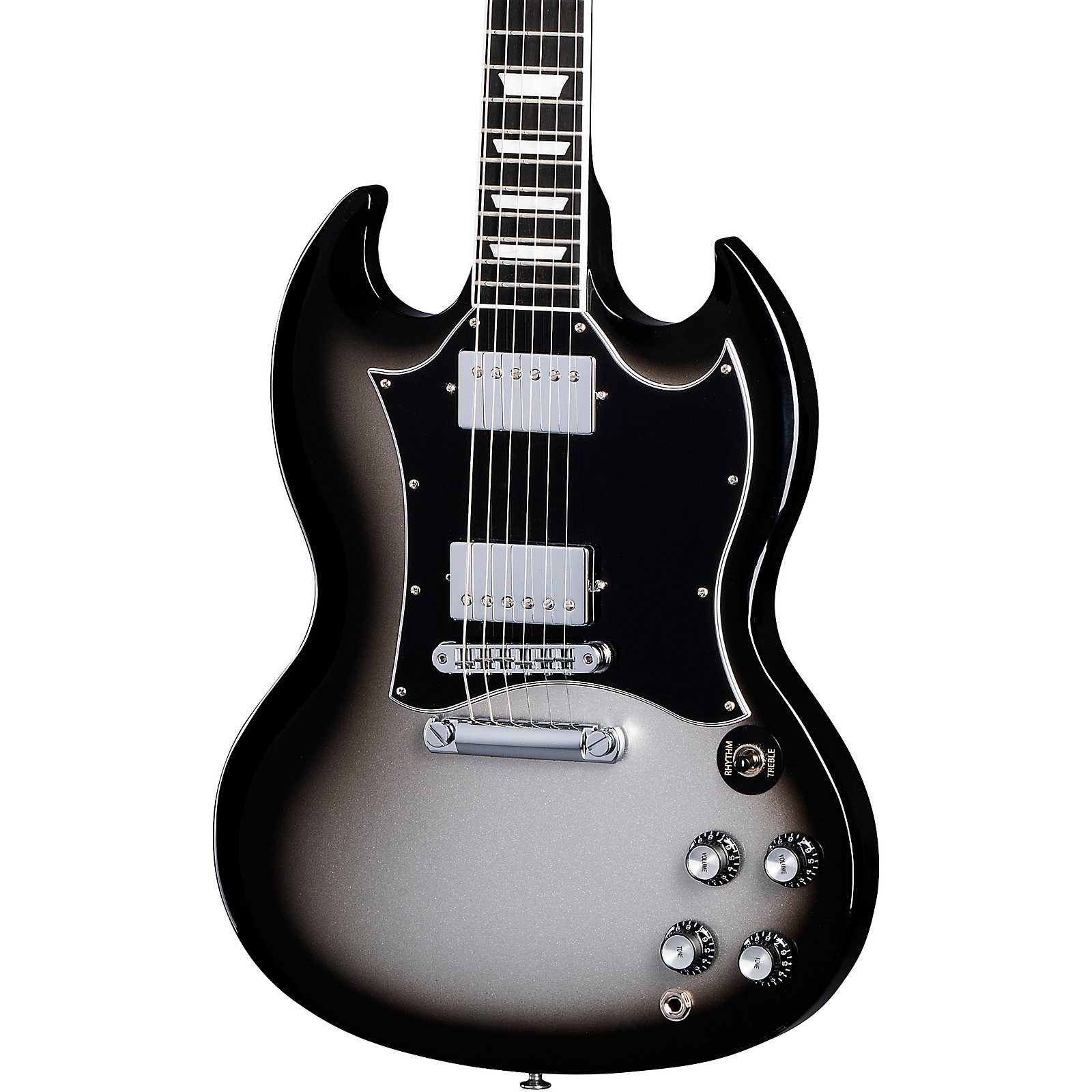 Gibson SG Standard Ebony Limited-Edition Electric Guitar Silver 