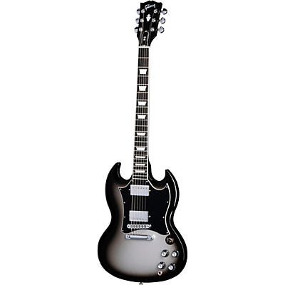 Gibson Sg Standard Ebony Limited-Edition Electric Guitar Silver Burst for sale