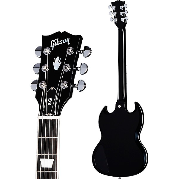 Gibson SG Standard Ebony Limited-Edition Electric Guitar Silver Burst