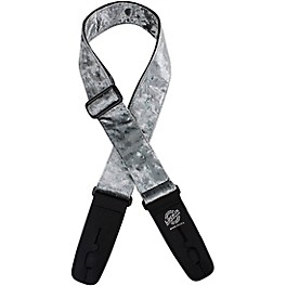 Lock-It Straps Crushed Velvet 2" Locking Guitar Strap Silver