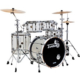 TAMBURO Volume Series 5-Piece Seamless-Acrylic Shell Pack With 22" Bass Drum Clear