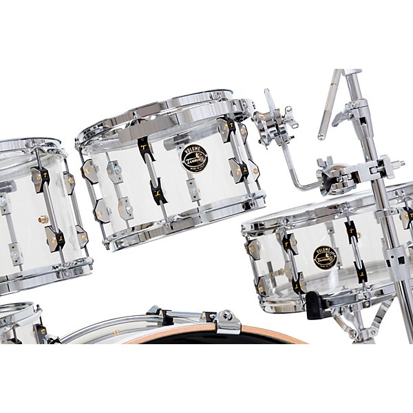 TAMBURO Volume Series 5-Piece Seamless-Acrylic Shell Pack With 22" Bass Drum Clear