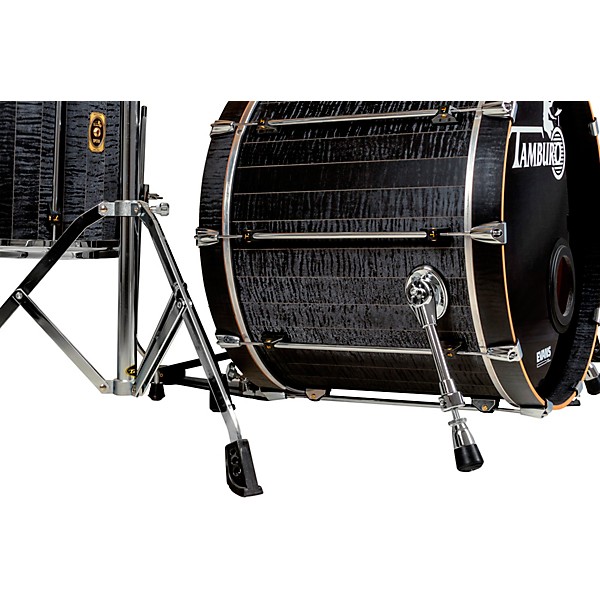 TAMBURO Opera Series 5-Piece Stave-Wood Shell Pack With 22" Bass Drum Flamed Black
