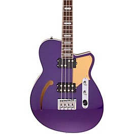 Reverend Linh Lee Signature Lil Linhbacker Semi-Hollow Bass Purple Sparkle