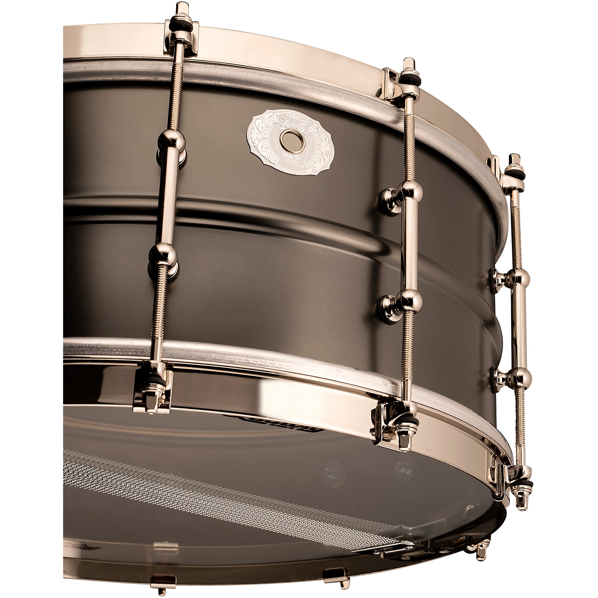 Ludwig Satin Deluxe Snare Drum 14 x 6.5 in. Black | Guitar