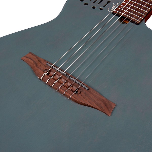 Open Box Godin Multiac Mundial Nylon-String Acoustic-Electric Guitar Level 2 Arctik Blue 197881124779