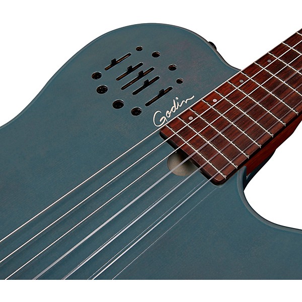 Open Box Godin Multiac Mundial Nylon-String Acoustic-Electric Guitar Level 2 Arctik Blue 197881124380