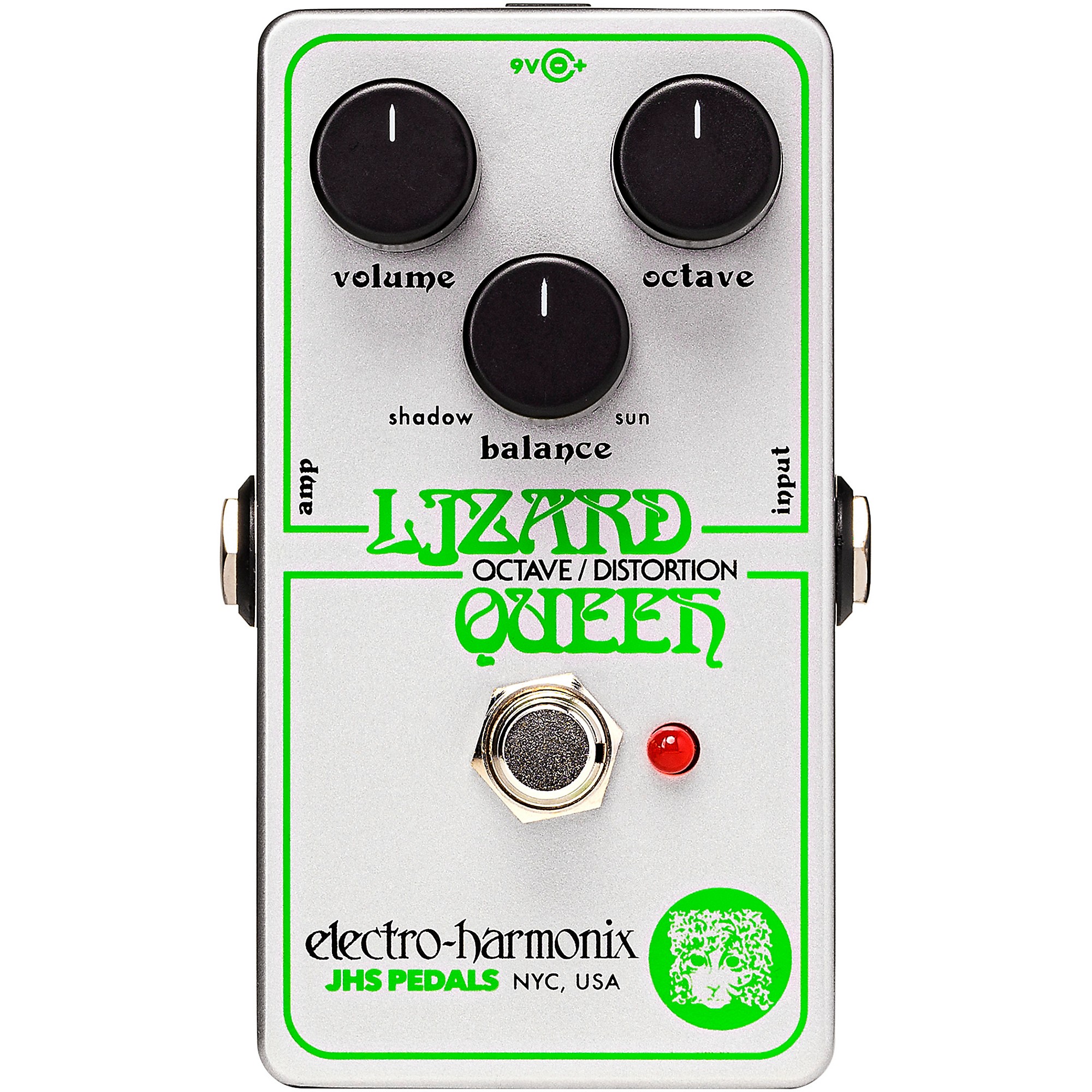 Electro-Harmonix Lizard Queen Octave Fuzz Effects Pedal White 