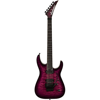 Jackson Pro Plus Series Dinky Dkaq Electric Guitar Transparent Purple Burst for sale