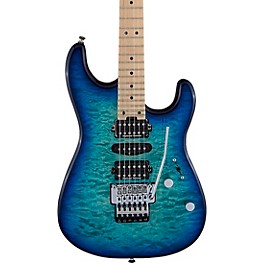 Charvel MJ San Dimas Style 1 HSH FR M QM Electric... Charvel MJ San Dimas Style 1 HSH FR M QM Electric Guitar Caribbean Burst