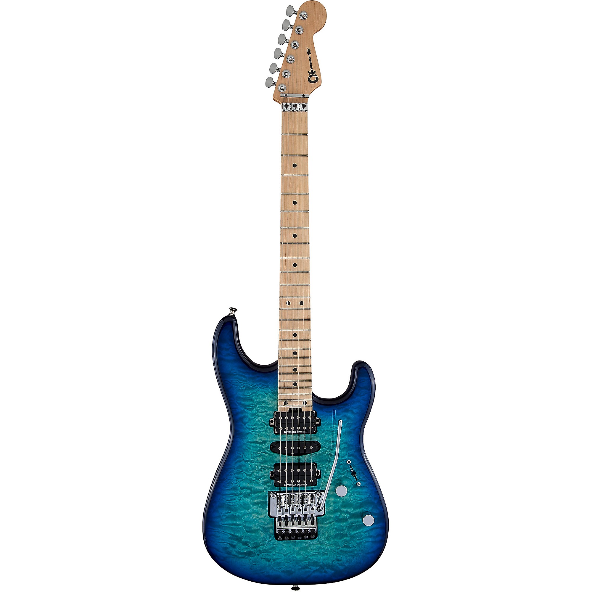 Charvel MJ San Dimas Style 1 HSH FR M QM Electric Guitar Caribbean