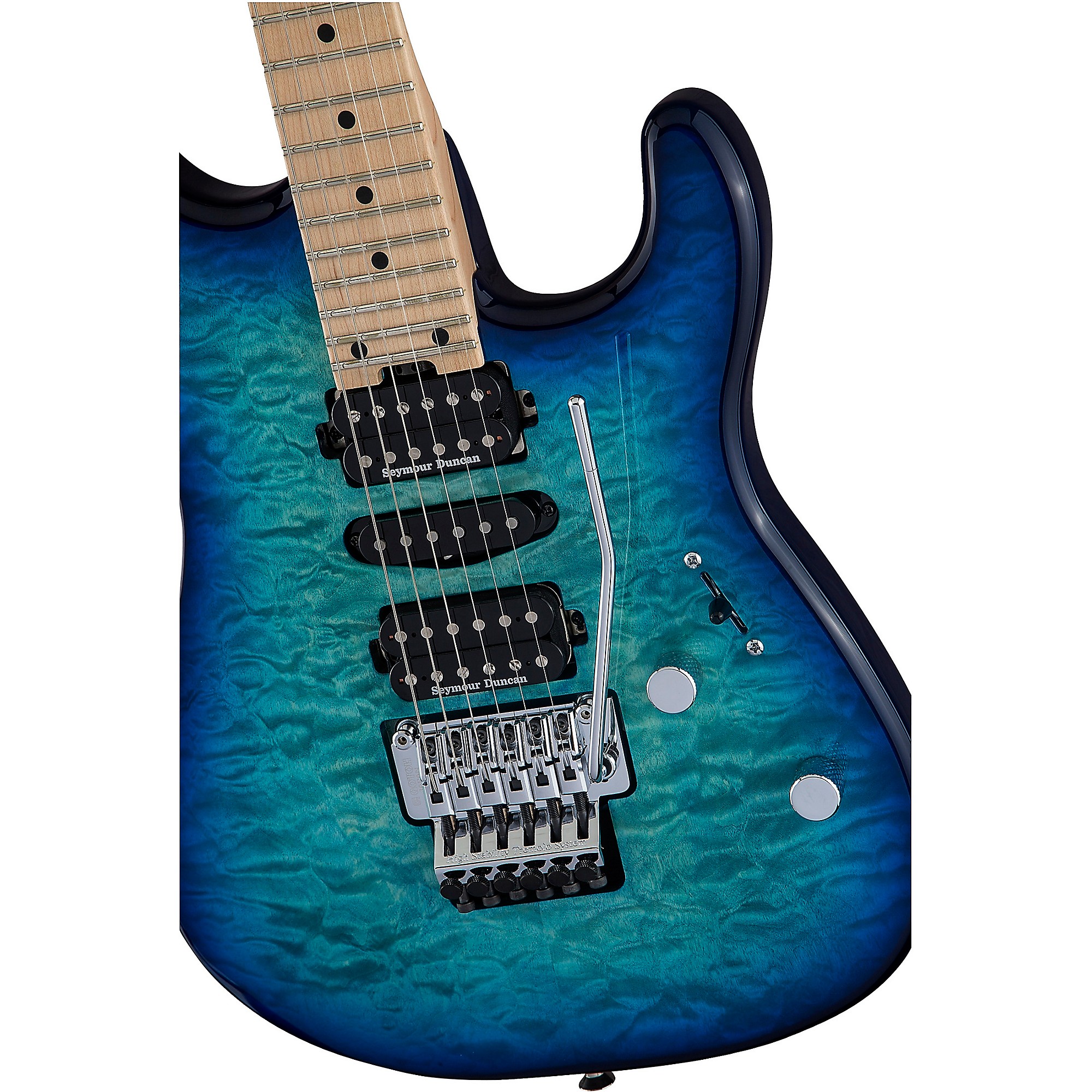 Charvel MJ San Dimas Style 1 HSH FR M QM Electric Guitar Caribbean