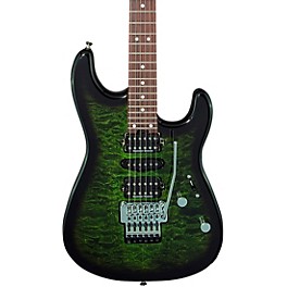 Charvel MJ San Dimas Style 1 HSH FR M QM ... Charvel MJ San Dimas Style 1 HSH FR M QM Electric Guitar Transparent Green Burst