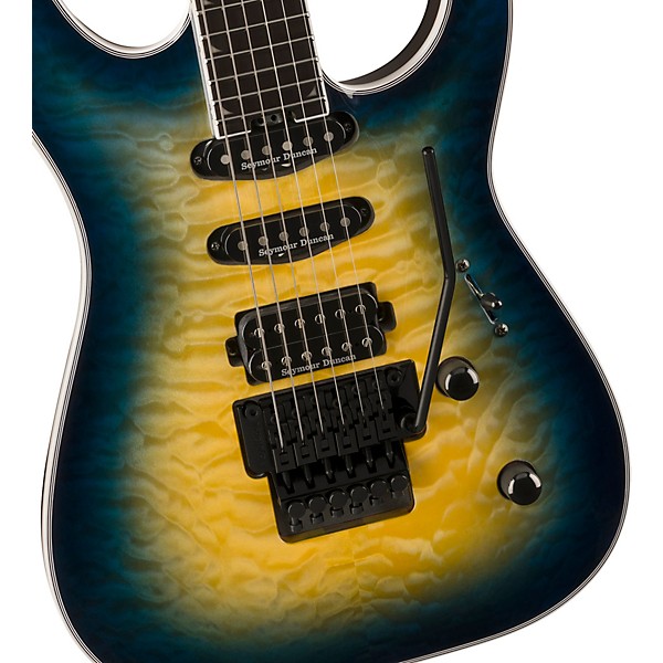 Jackson Pro Plus Series Soloist SLA3Q Electric Guitar Amber Blue Burst