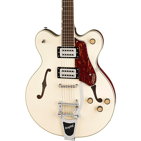 Gretsch Guitars G2622T Streamliner Center Block Double-Cut With Bigsby Electric Guitar Vintage White