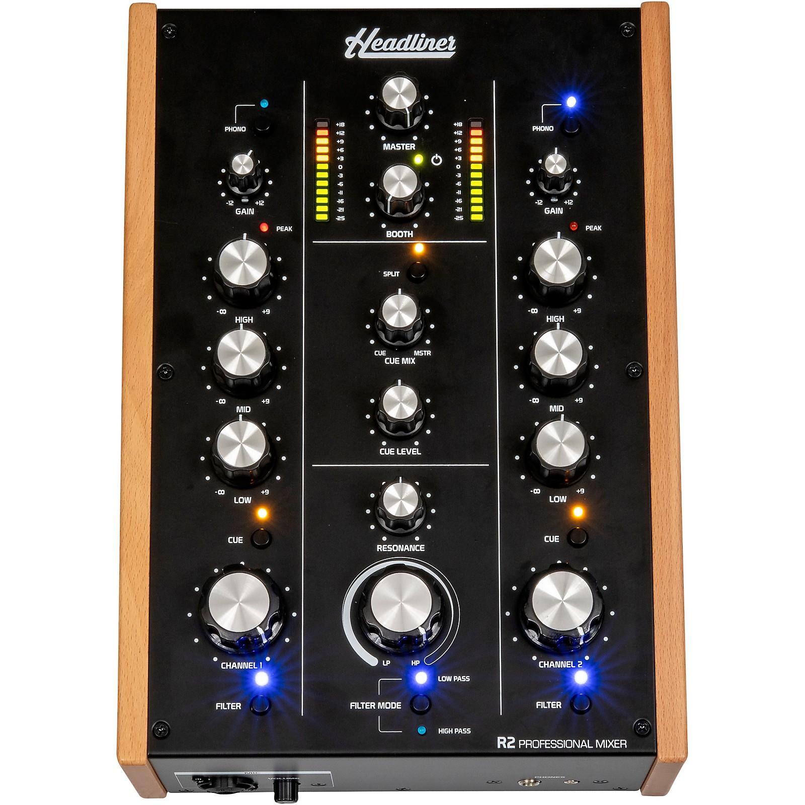 Headliner R2 2Channel Rotary DJ Mixer With Analog Filter Guitar Center