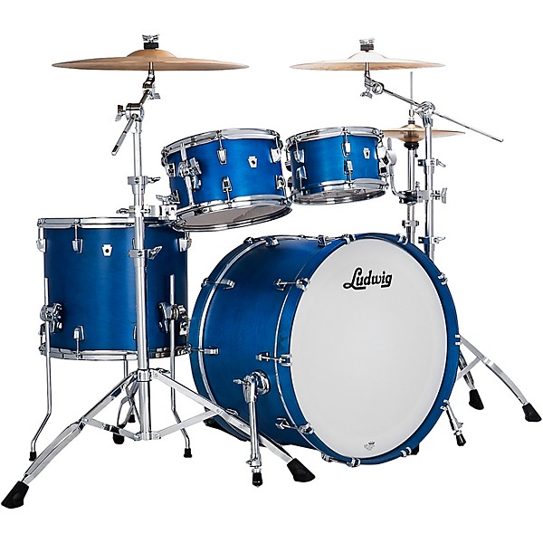 Ludwig NeuSonic 4-Piece Rapid Mod Shell Pack With 22" Bass Drum Satin Royal Blue