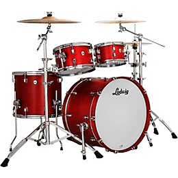 Ludwig NeuSonic 4-Piece Rapid Mod Shell Pack With 22" Bass Drum Satin Diablo Red