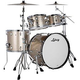 Ludwig NeuSonic 4-Piece Rapid Mod Shell Pack With 22" Bass Drum Titanium Super Sparkle