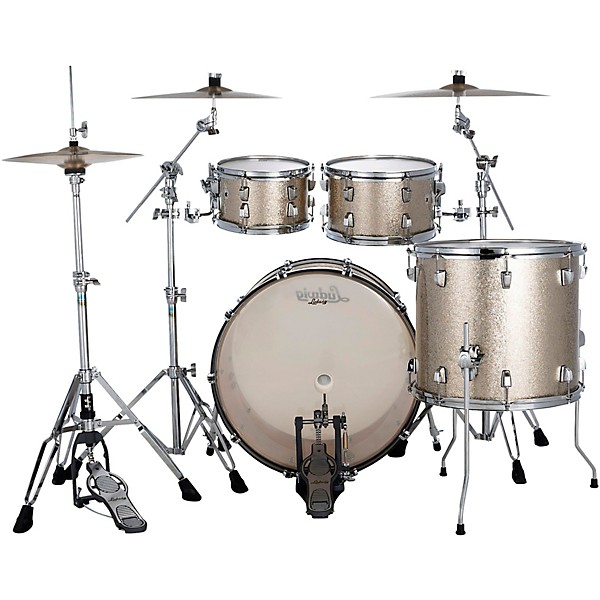 Ludwig NeuSonic 4-Piece Rapid Mod Shell Pack With 22" Bass Drum Titanium Super Sparkle