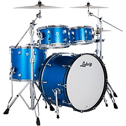 Ludwig NeuSonic 4-Piece Rapid Mod Shell Pack With 22" Bass Drum Blue Super Sparkle