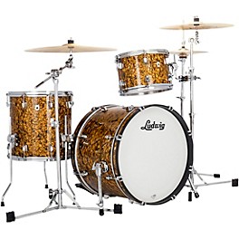 Ludwig NeuSonic 3-Piece Downbeat Shell P... Ludwig NeuSonic 3-Piece Downbeat Shell Pack With 20" Bass Drum Butterscotch Pearl