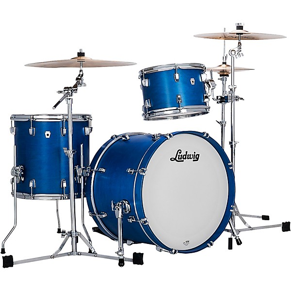 Ludwig NeuSonic 3-Piece Downbeat Shell Pack With 20" Bass Drum Satin Royal Blue