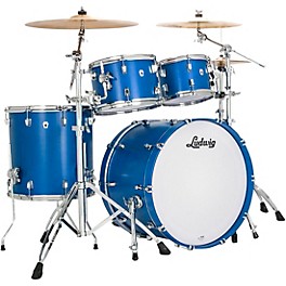 Ludwig NeuSonic 4-Piece Mod 2 Shell Pack With... Ludwig NeuSonic 4-Piece Mod 2 Shell Pack With 22" Bass Drum Satin Royal Blue