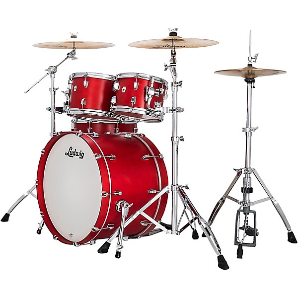 Ludwig NeuSonic 4-Piece Mod 2 Shell Pack With 22" Bass Drum Satin Diablo Red