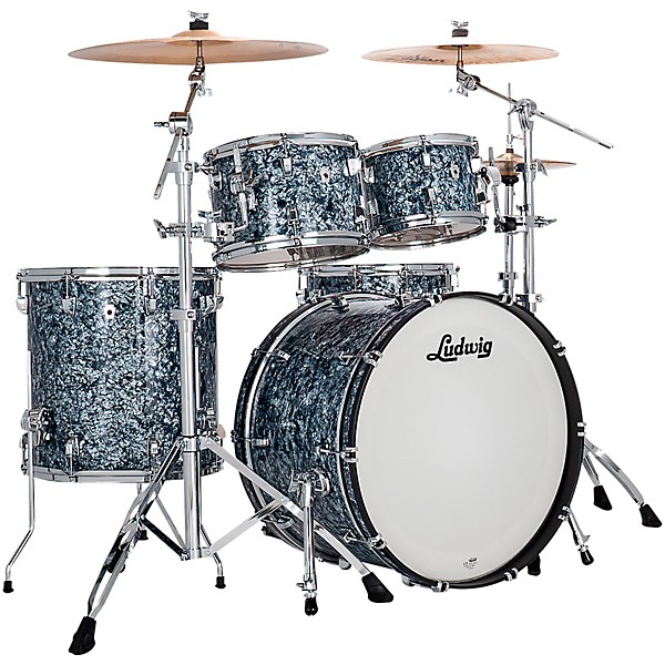 Ludwig NeuSonic 4-Piece Mod 2 Shell Pack With 22" Bass Drum Satin Blue Pearl