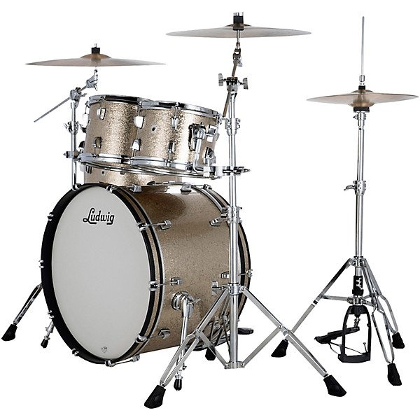 Ludwig NeuSonic 4-Piece Mod 2 Shell Pack With 22" Bass Drum Titanium Super Sparkle