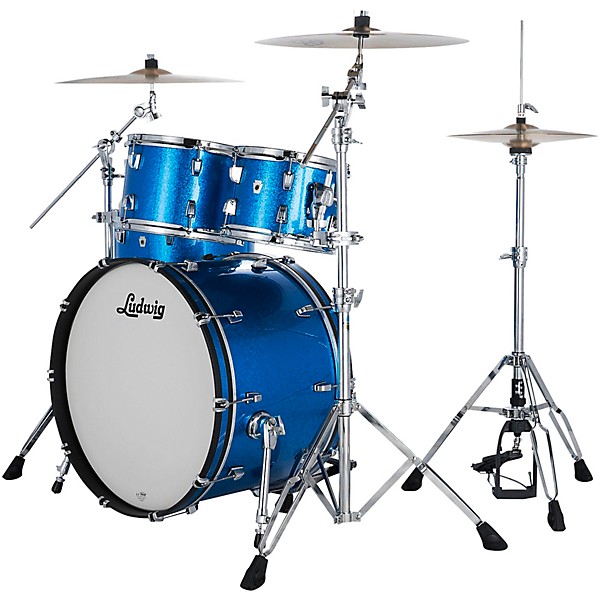 Ludwig NeuSonic 4-Piece Mod 2 Shell Pack With 22" Bass Drum Blue Super Sparkle