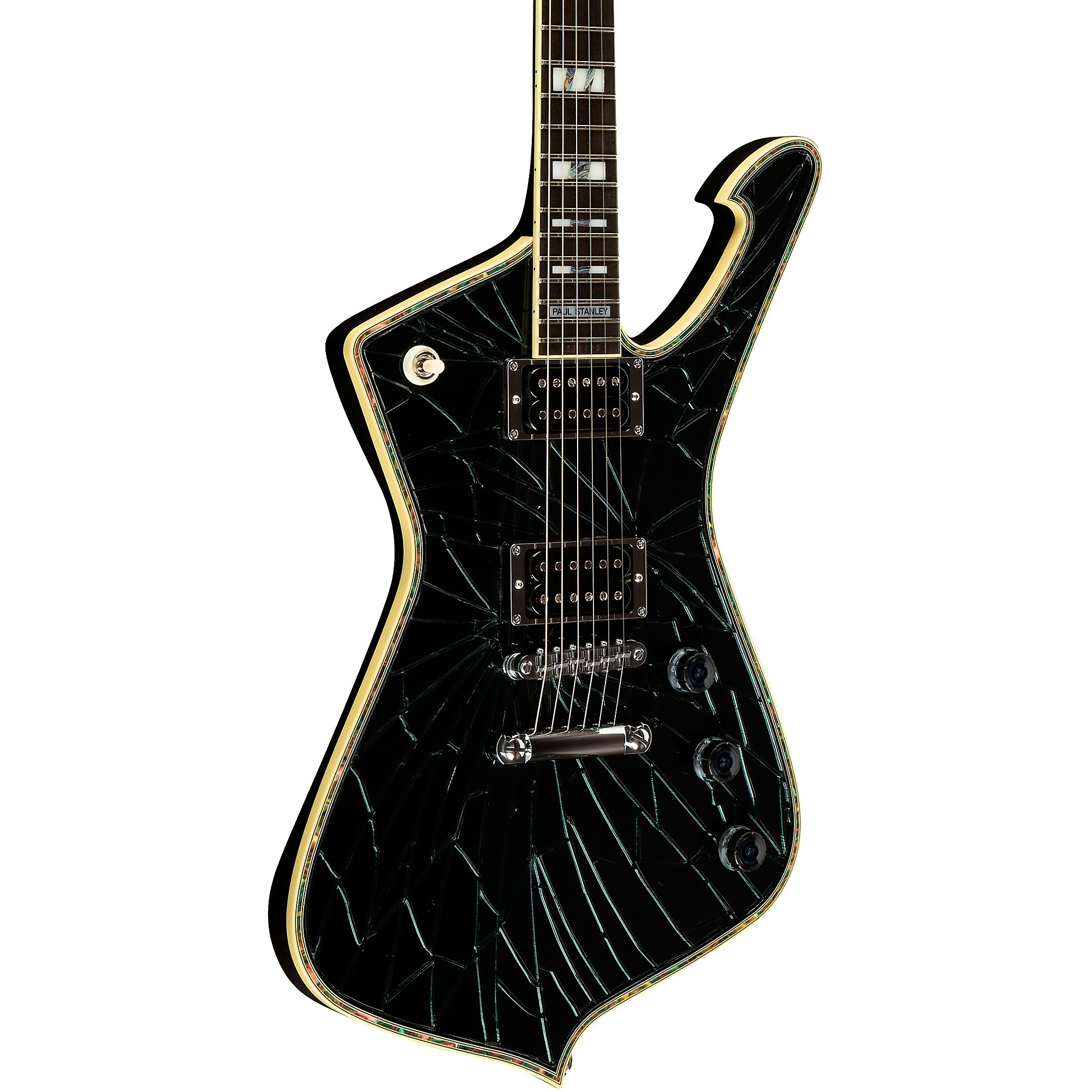 Platinum Ibanez Paul Stanley Signature Electric Guitar Cracked