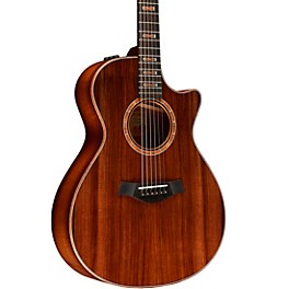 Taylor Custom Redwood-Figured Hawaiian Koa Grand Concert Acoustic-Electric Guitar Shaded Edge Burst