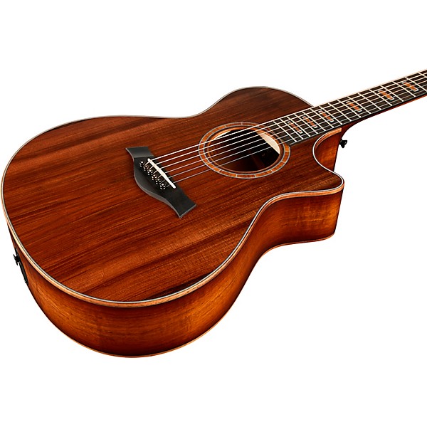 Taylor Custom Redwood-Figured Hawaiian Koa Grand Concert Acoustic-Electric Guitar Shaded Edge Burst