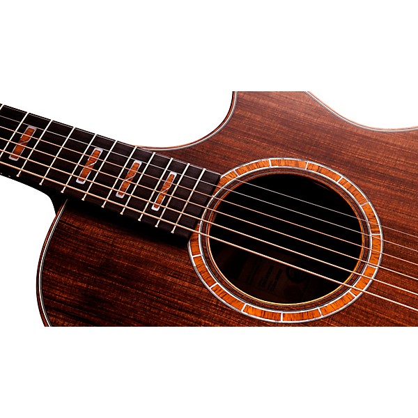 Taylor Custom Redwood-Figured Hawaiian Koa Grand Concert Acoustic-Electric Guitar Shaded Edge Burst