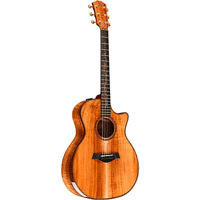 Taylor Custom All-Aa Hawaiian Koa Grand Auditorium Acoustic-Electric Guitar Natural for sale
