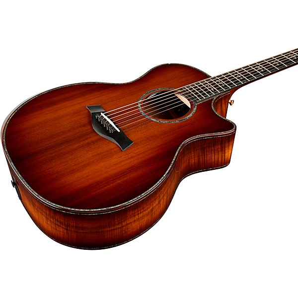 Taylor Custom Redwood-Master Grade Koa Grand Auditorium Acoustic-Electric Guitar Shaded Edge Burst