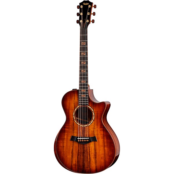 Taylor Custom All-Figured Hawaiian Koa Grand Concert Acoustic-Electric Guitar Shaded Edge Burst