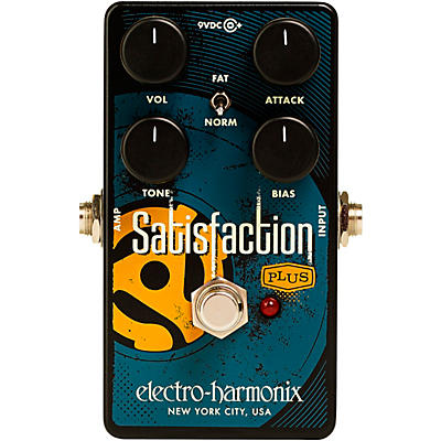 Electro-Harmonix Satisfaction Plus Fuzz Effects Pedal Black And Blue for sale