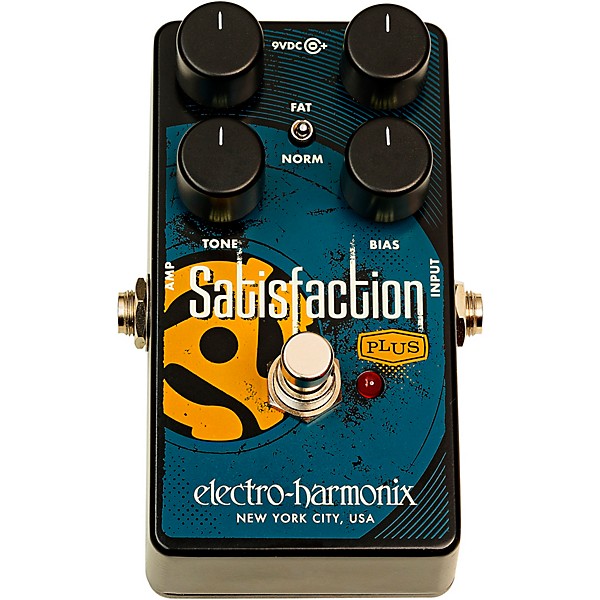 Electro-Harmonix Satisfaction Plus Fuzz Effects Pedal Black and Blue