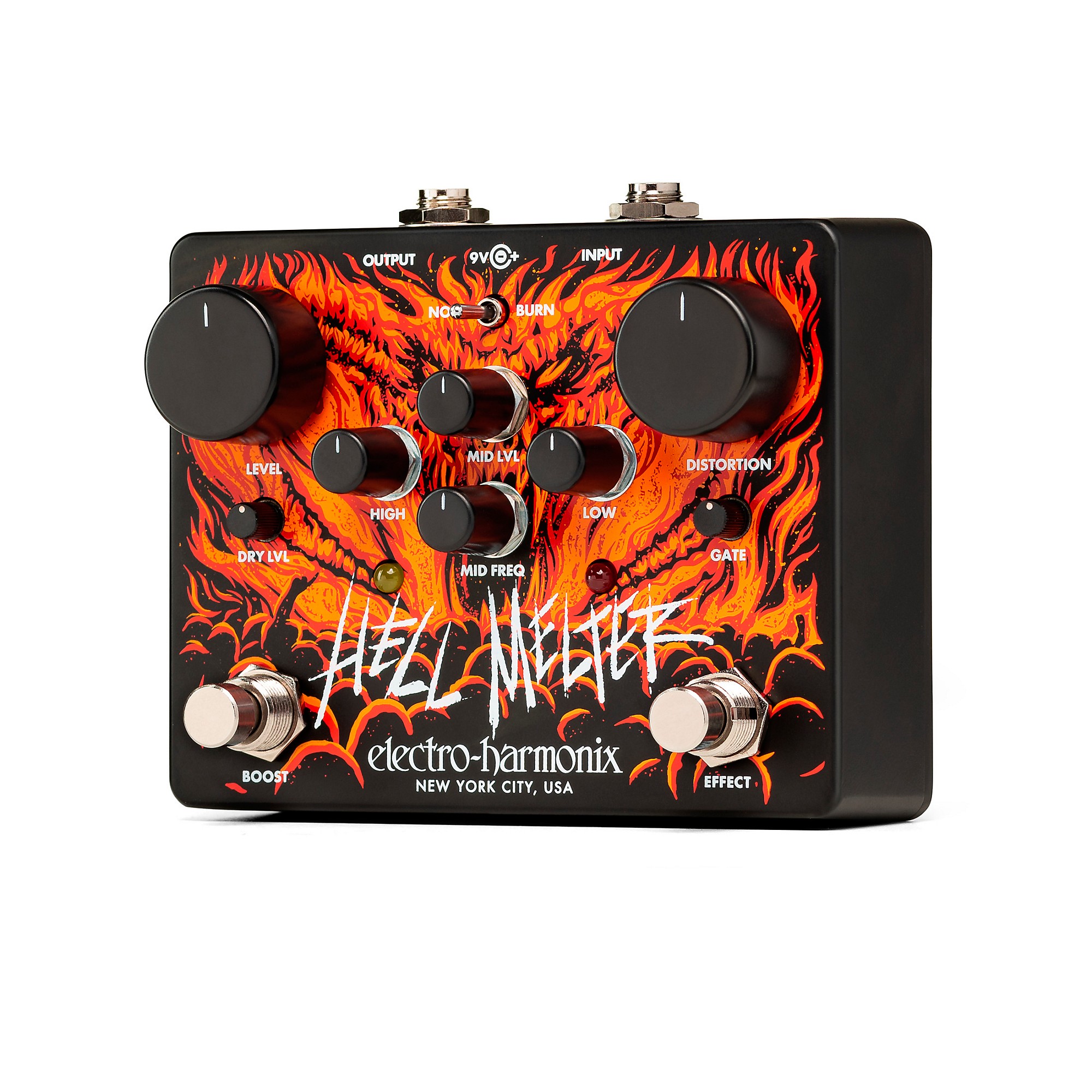 Electro-Harmonix Hell Melter Distortion Effects Pedal Black