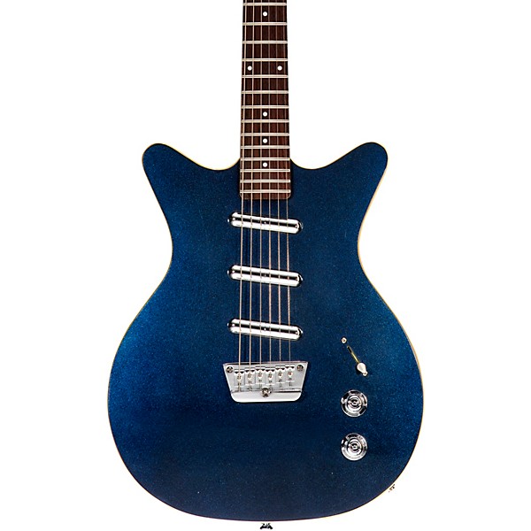 Danelectro 59 Triple Divine Electric Guitar Blue Metallic