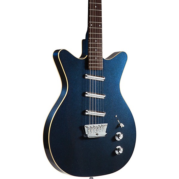 Danelectro 59 Triple Divine Electric Guitar Blue Metallic