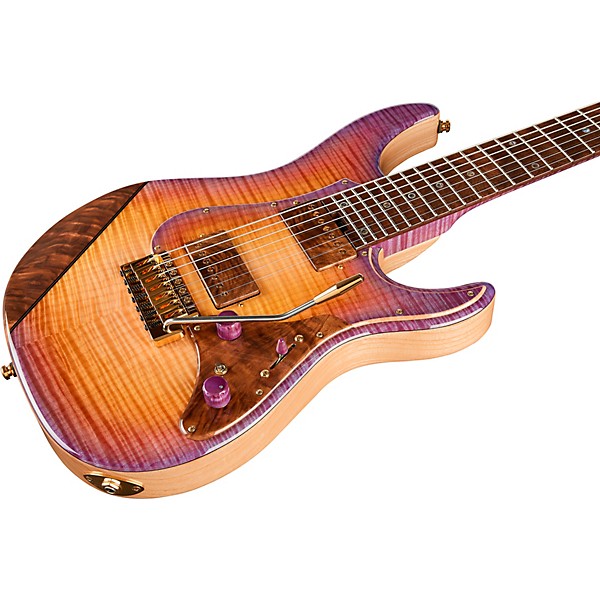 ESP Snapper CTM-7 Electric Guitar Purple Yellow Sunburst